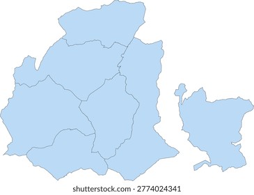 Switzerland Canton Obwalden Vector Map with Municipalities