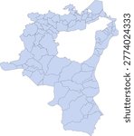 Switzerland Canton St. Gallen Vector Map with Municipalities
