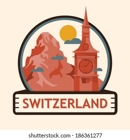 Switzerland city badge