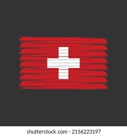 Switzerland colorful brush strokes painted national country flag icon