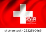 Switzerland Confederation National Day Flag, vector art illustration.