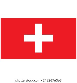 Switzerland Country Flag Vector Design, Eps File 