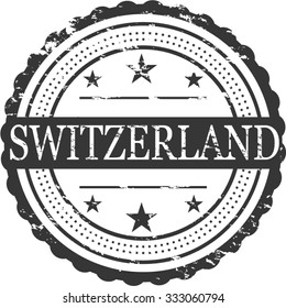 Switzerland Country Grunge Stamp Symbol