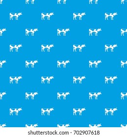Switzerland cow pattern repeat seamless in blue color for any design. Vector geometric illustration