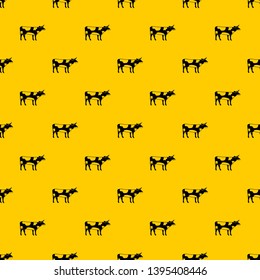 Switzerland cow pattern seamless vector repeat geometric yellow for any design