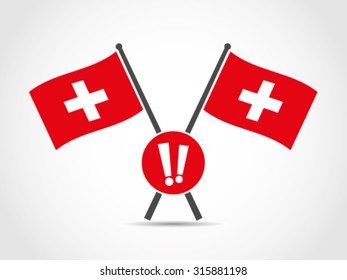 Switzerland Crossed Flag Emblem Sensation