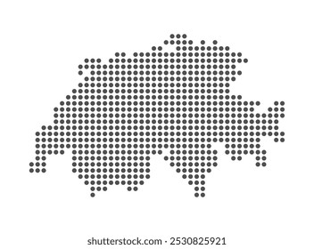 Suiza - Mapa Punteado. Mapa formado por puntos. Ilustración vectorial Conjunto de Ilustraciones vectoriales