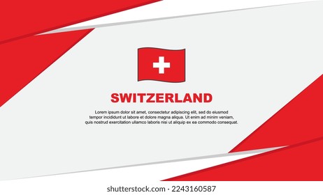 Switzerland Flag Abstract Background Design Template. Switzerland Independence Day Banner Cartoon Vector Illustration. Switzerland