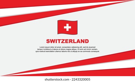 Switzerland Flag Abstract Background Design Template. Switzerland Independence Day Banner Cartoon Vector Illustration. Switzerland Design