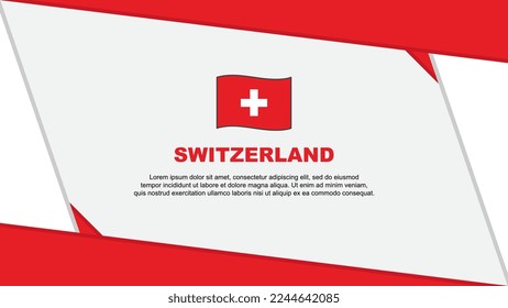 Switzerland Flag Abstract Background Design Template. Switzerland Independence Day Banner Cartoon Vector Illustration. Switzerland Independence Day