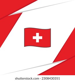 Switzerland Flag Abstract Background Design Template. Switzerland Independence Day Banner Social Media Post. Switzerland