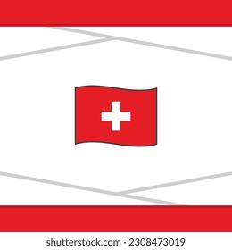 Plantilla de diseño de fondo de resumen de marca de Suiza. Banner en medios sociales del Día de la Independencia de Suiza. Vector de Suiza