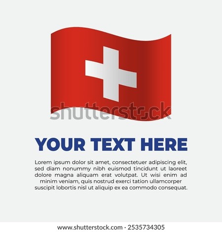 Switzerland Flag Banner Background Template