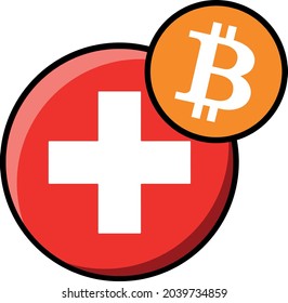 Switzerland flag bitcoin, legalized bitcoin, cryptocurrency