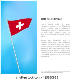 Switzerland flag Brochure - Vector Flyer Cover Page Design