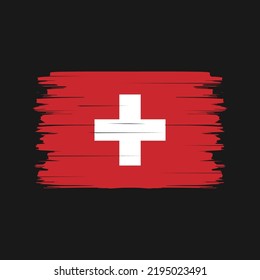 Switzerland Flag Brush. National Flag