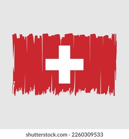 Schweizer Flagge Pinselstriche, Vektorgrafik