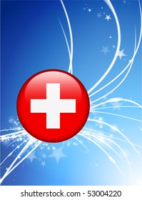 Schweiz-Flaggentaste auf abstrakter, moderner heller Hintergrund - Originalillustration