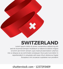 Switzerland flag for decorative.Vector background