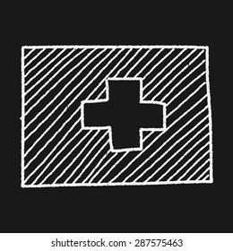 Switzerland flag doodle