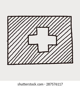 Switzerland flag doodle