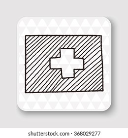 Switzerland flag doodle