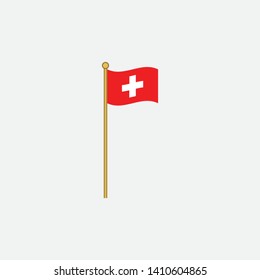 Switzerland flag graphic element Illustration template