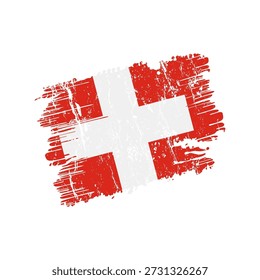 Bandera de Suiza con efecto grunge - Ilustración vectorial	