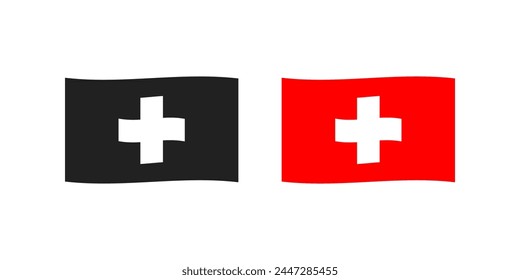 Switzerland Flag icon. flat illustration of vector icon for web