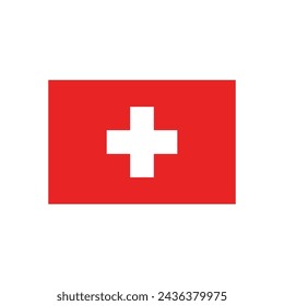 Icono de bandera de Suiza plantilla de vector ilustración diseño de logotipo