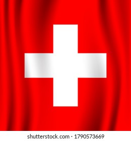 Schweiz Flaggenbild-Vektorgrafik. EPS.file.