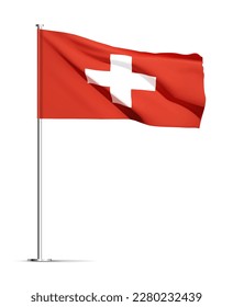 Switzerland flag isolated on white background. EPS10 vector