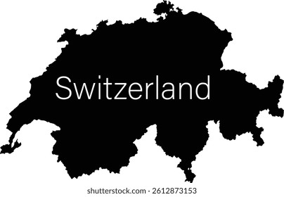 Switzerland Flag And Map Vector Design