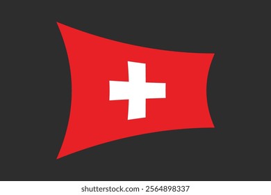 Switzerland flag, The flag of Switzerland, Flag of Switzerland national country symbol illustration Vector, Rectangle Switzerland flag illustration, Flat vector illustration
