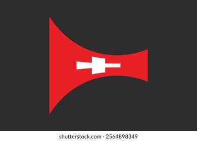 Switzerland flag, The flag of Switzerland, Flag of Switzerland national country symbol illustration Vector, Rectangle Switzerland flag illustration, Flat vector illustration
