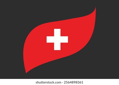 Switzerland flag, The flag of Switzerland, Flag of Switzerland national country symbol illustration Vector, Rectangle Switzerland flag illustration, Flat vector illustration
