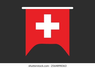 Switzerland flag, The flag of Switzerland, Flag of Switzerland national country symbol illustration Vector, Rectangle Switzerland flag illustration, Flat vector illustration
