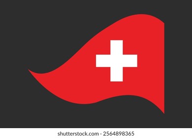 Switzerland flag, The flag of Switzerland, Flag of Switzerland national country symbol illustration Vector, Rectangle Switzerland flag illustration, Flat vector illustration
