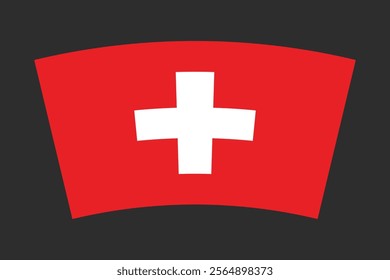 Switzerland flag, The flag of Switzerland, Flag of Switzerland national country symbol illustration Vector, Rectangle Switzerland flag illustration, Flat vector illustration
