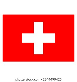 Switzerland flag national logo. Switzerland symbol. Vector illustration. Eps 10.