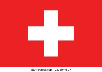 Switzerland flag national logo vector emblem. Switzerland symbol design illustration banner background