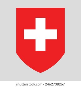 Schweiz Flagge in Schildform Rahmen