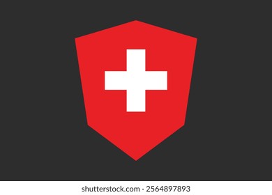 Switzerland flag sign, Switzerland flag vector graphic, Switzerland country flag is a symbol of freedom, National Switzerland flag, vector illustration
