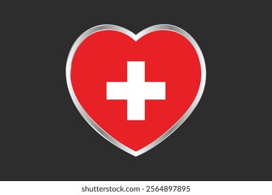 Switzerland flag sign, Switzerland flag vector graphic, Switzerland country flag is a symbol of freedom, National Switzerland flag, vector illustration
