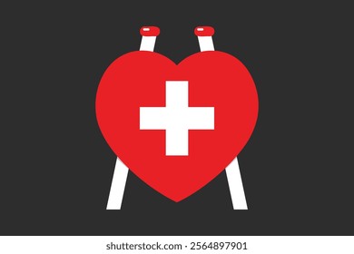 Switzerland flag sign, Switzerland flag vector graphic, Switzerland country flag is a symbol of freedom, National Switzerland flag, vector illustration
