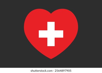 Switzerland flag sign, Switzerland flag vector graphic, Switzerland country flag is a symbol of freedom, National Switzerland flag, vector illustration
