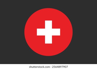 Switzerland flag sign, Switzerland flag vector graphic, Switzerland country flag is a symbol of freedom, National Switzerland flag, vector illustration
