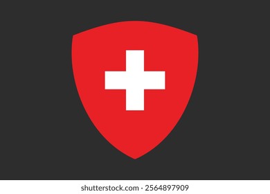 Switzerland flag sign, Switzerland flag vector graphic, Switzerland country flag is a symbol of freedom, National Switzerland flag, vector illustration
