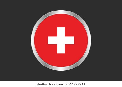 Switzerland flag sign, Switzerland flag vector graphic, Switzerland country flag is a symbol of freedom, National Switzerland flag, vector illustration
