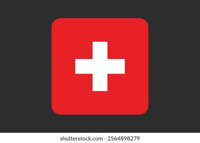 Switzerland flag sign, Switzerland flag vector graphic, Switzerland country flag is a symbol of freedom, National Switzerland flag, vector illustration
